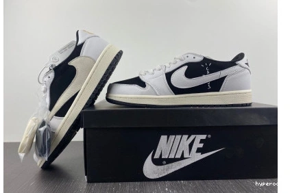 Hyperoad LOW JORDAN WHITE 1 X SCOTT OG TRAVIS AIR BLACK 0801